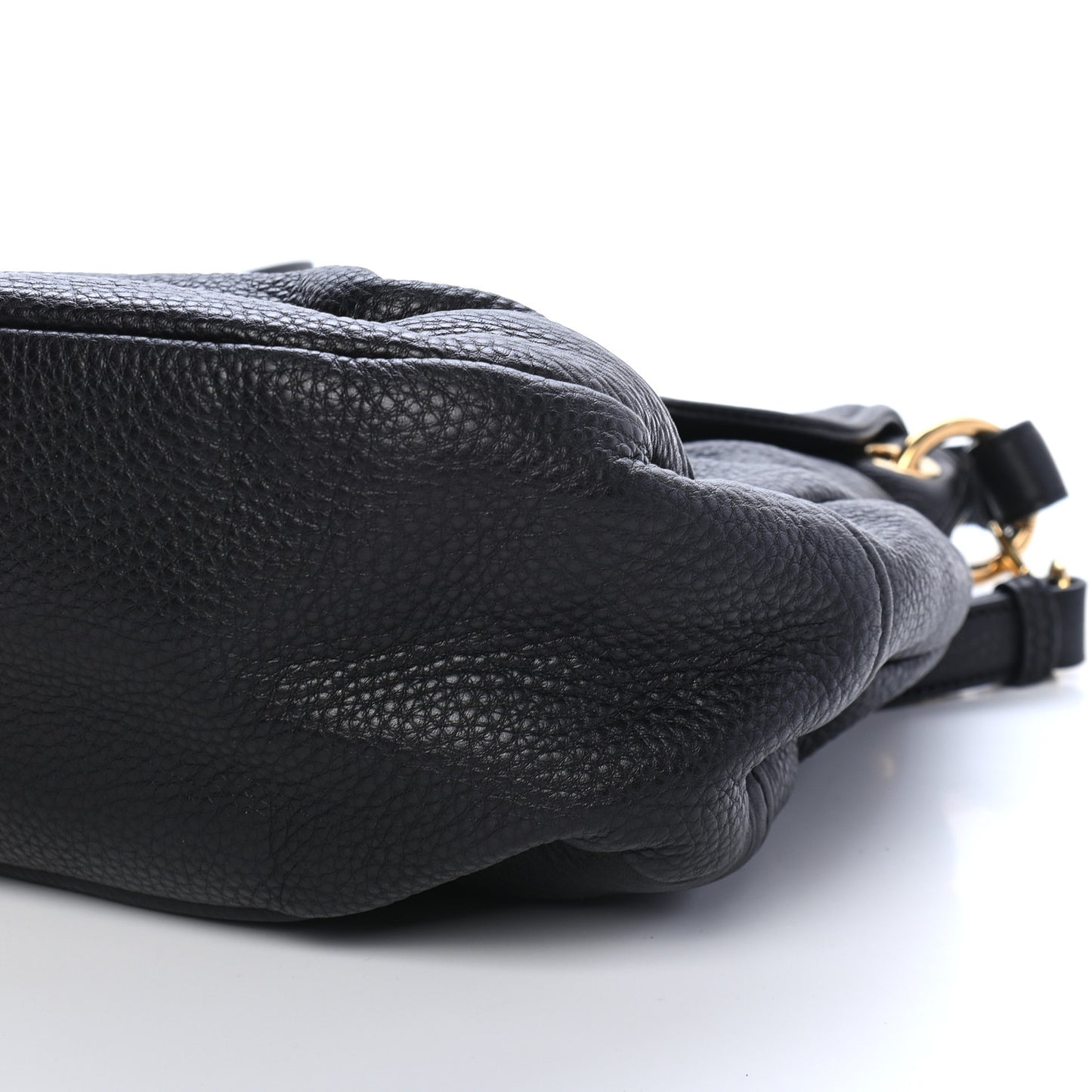 Vitello Daino Shoulder Bag Black