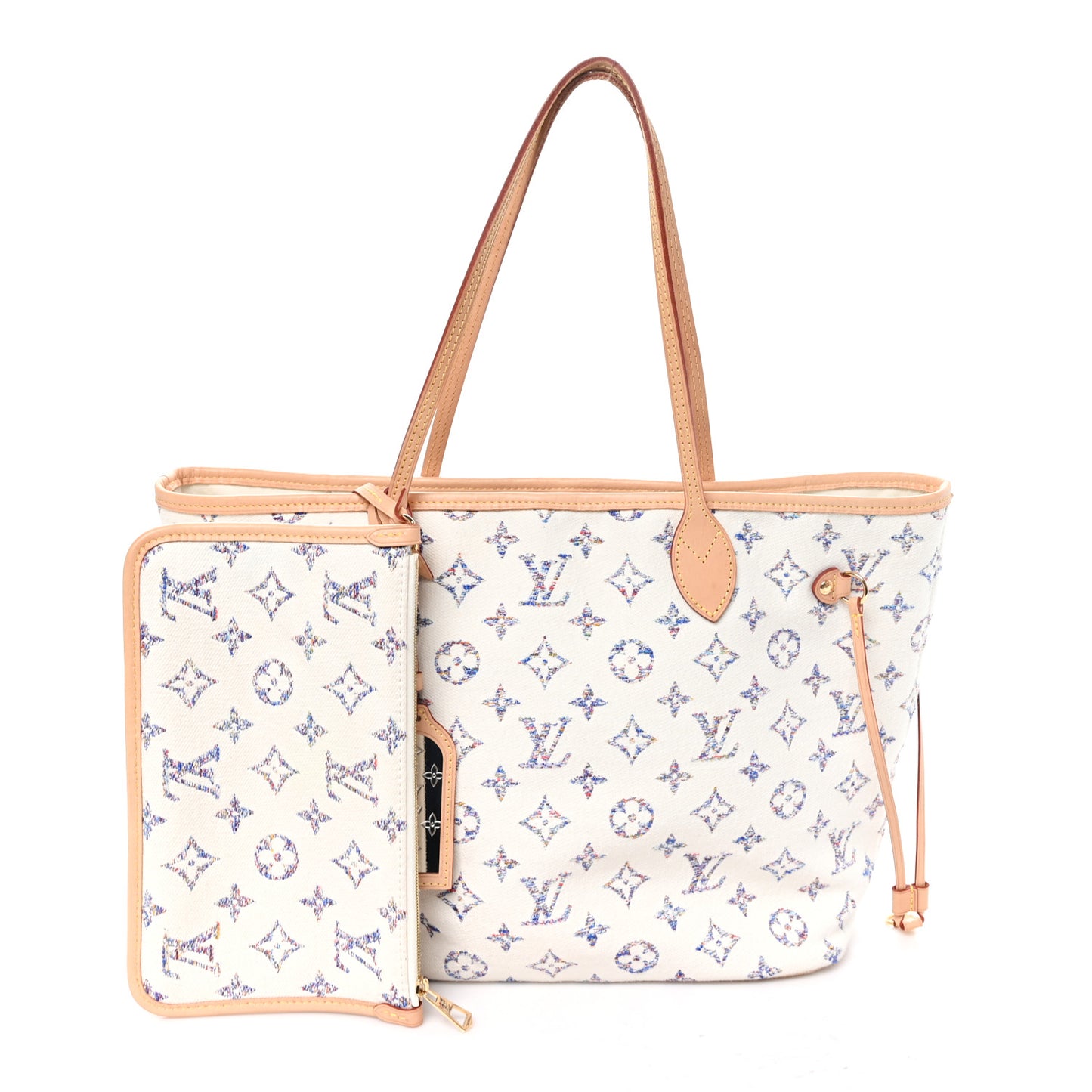 Monogram Jacquard Neverfull MM Multicolor Beige