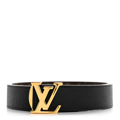 Louis Vuitton Calfskin Monogram 30mm LV Initiales Reversible Belt 75 30 Black 2 of 9