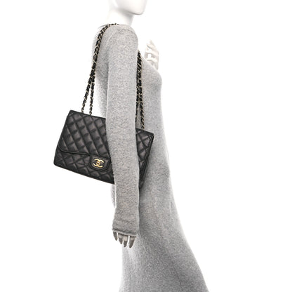 Chanel Caviar Quilted Jumbo Single Flap Black 2 of 11