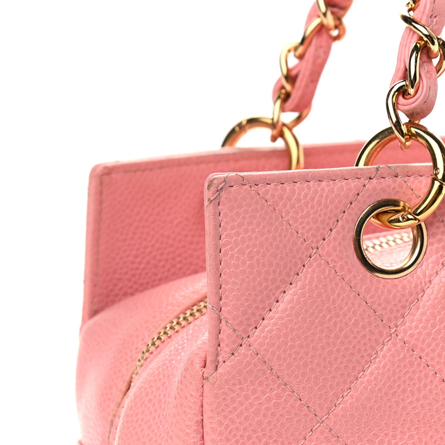 Caviar Quilted Petit Timeless Shopping Tote PTT Pink