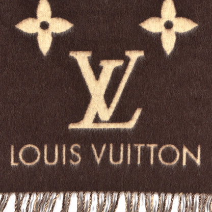 Louis Vuitton Cashmere Monogram Reykjavik Scarf Brown 4 of 5