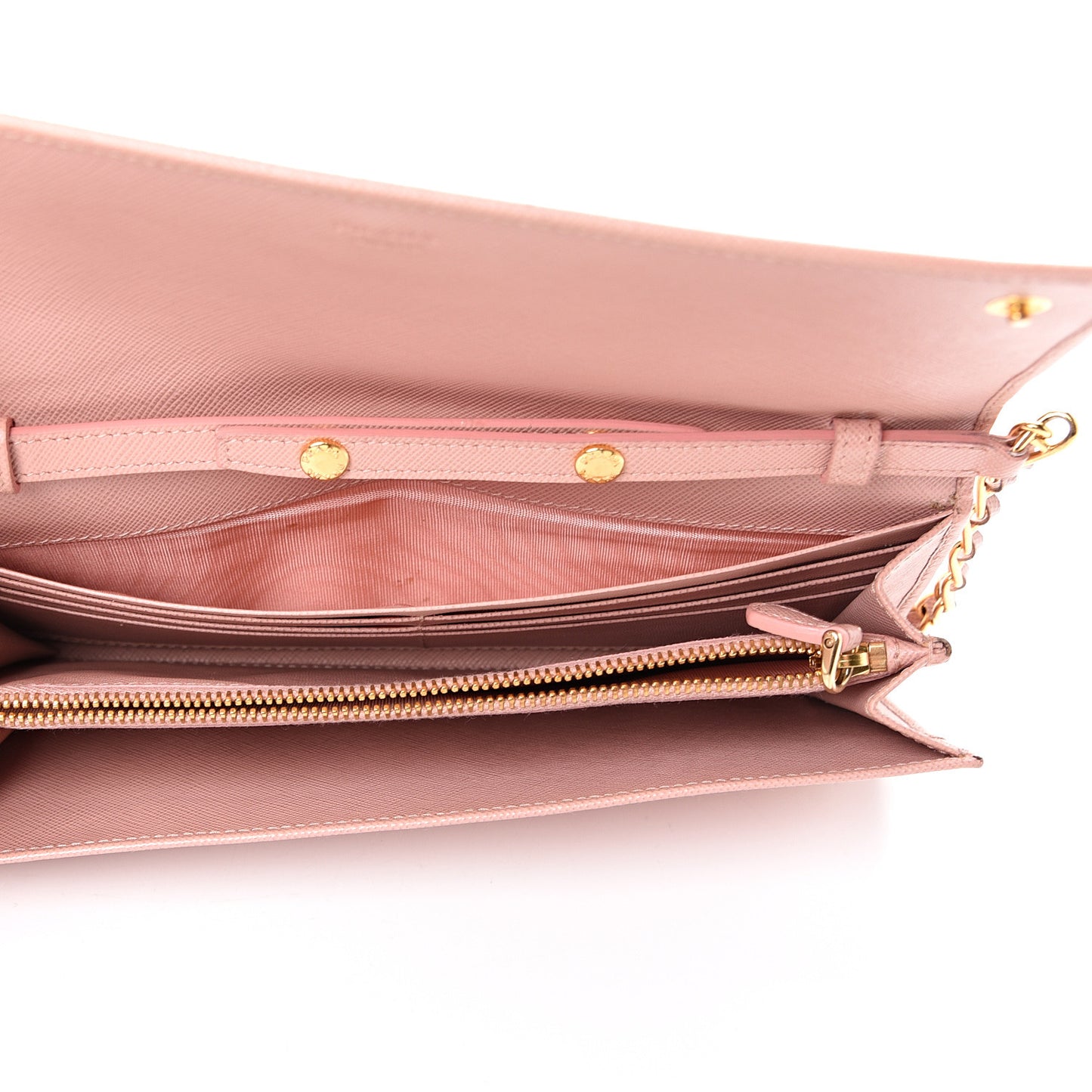 Saffiano Metal Large Chain Wallet Orchidea