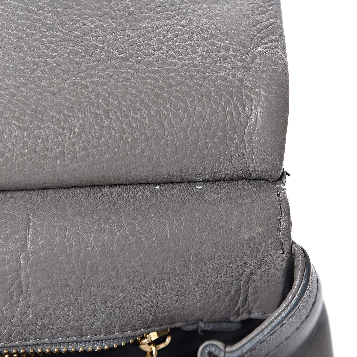 Grained Deerskin Medium Miss Sicily Satchel Grey