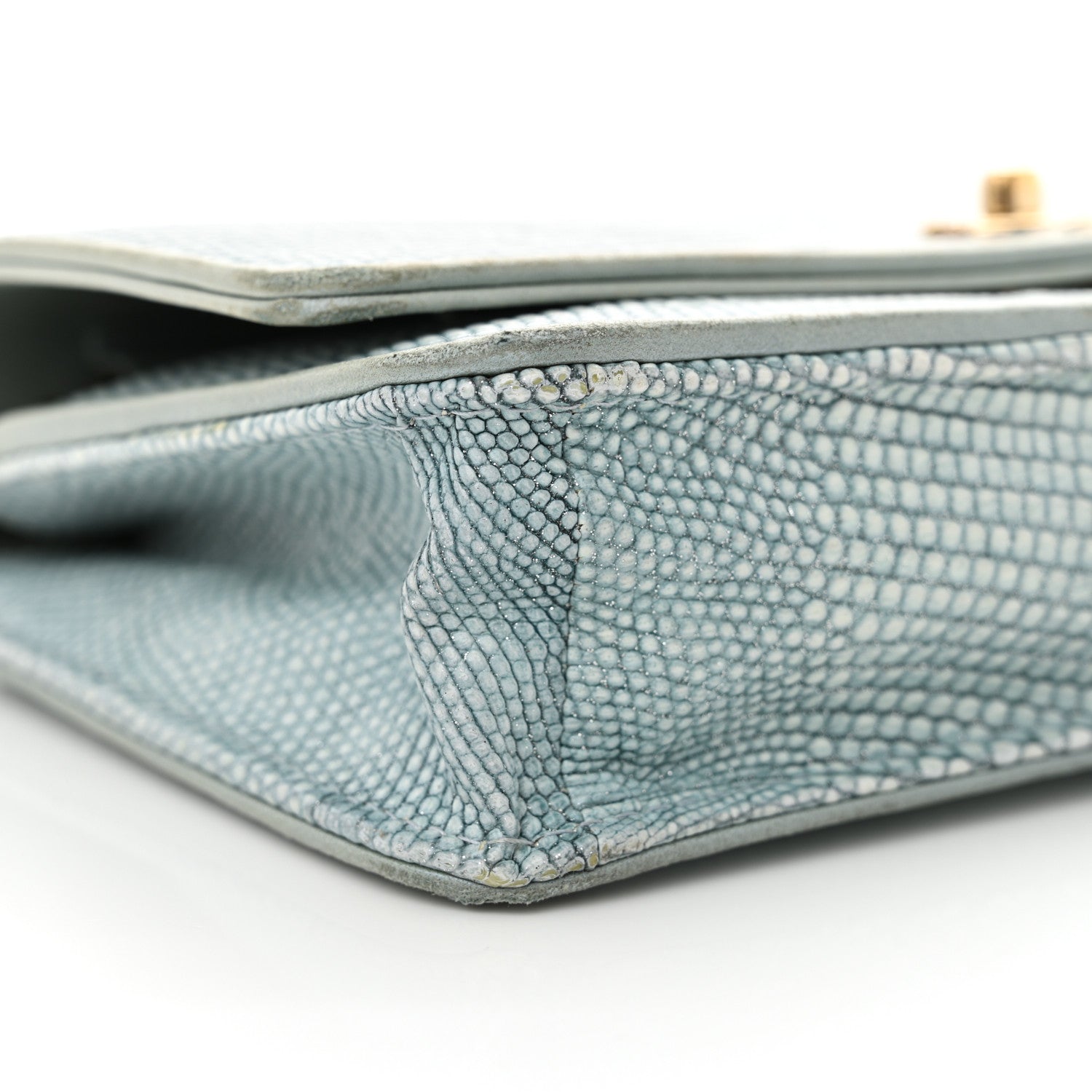 Chanel Lizard Wallet on Chain WOC Light Grey 10 of 19