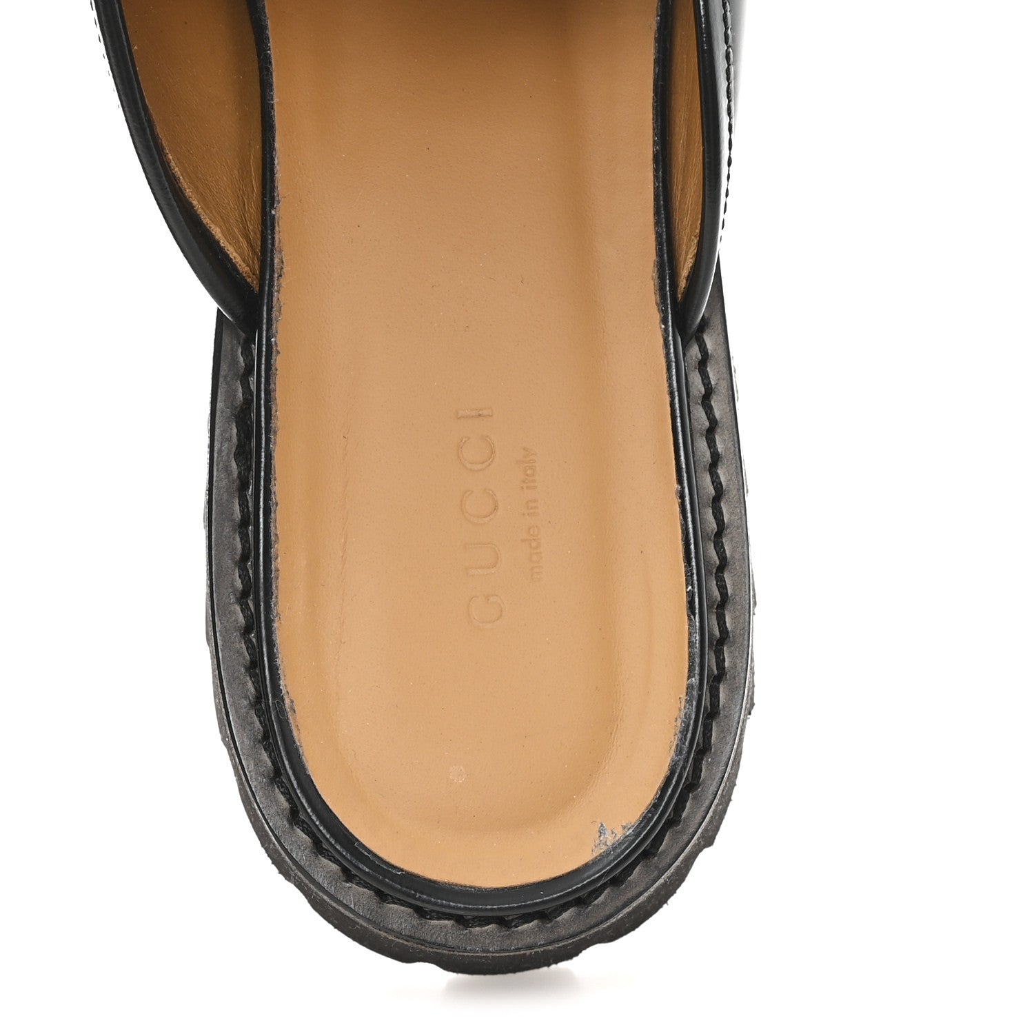 Gucci Magnum Calfskin Womens Horsebit Platform Mules 41 Black 8 of 9