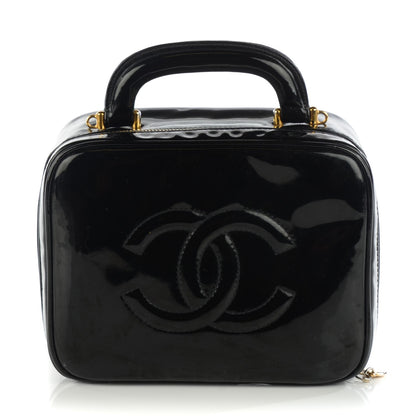 Chanel Patent CC Vanity Cosmetic Case Black 1 of 7