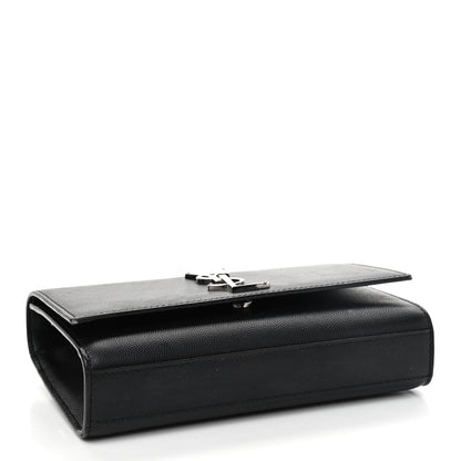 Saint Laurent Grain De Poudre Small Monogram Kate Satchel Black 4 of 11