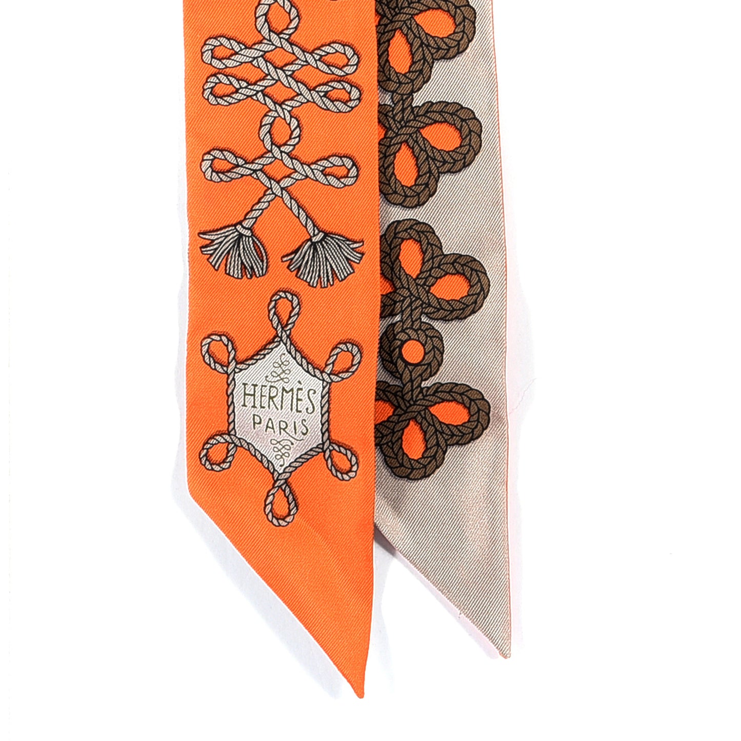 Silk Galons Et Brandebourg Twilly Orange Mastic Bronze