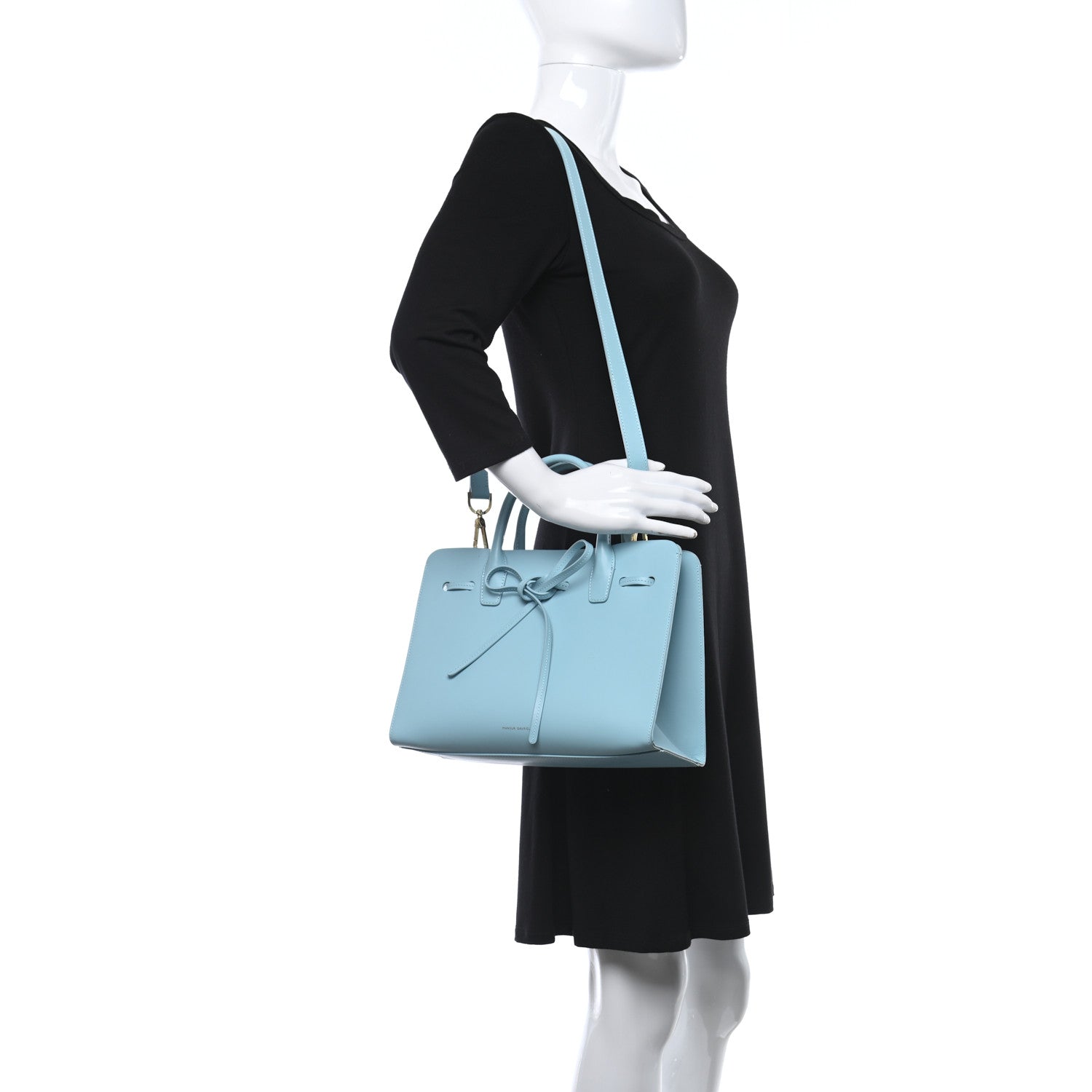 Mansur Gavriel Calfskin Sun Bag Sky Blue 2 of 9