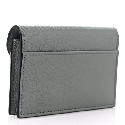 Christian Dior Goatskin Saddle Card Holder Grey 3 of 10