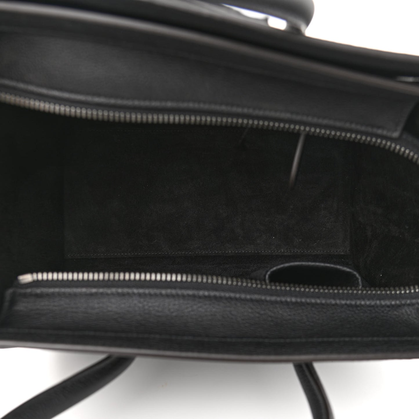 Drummed Calfskin Micro Luggage Black