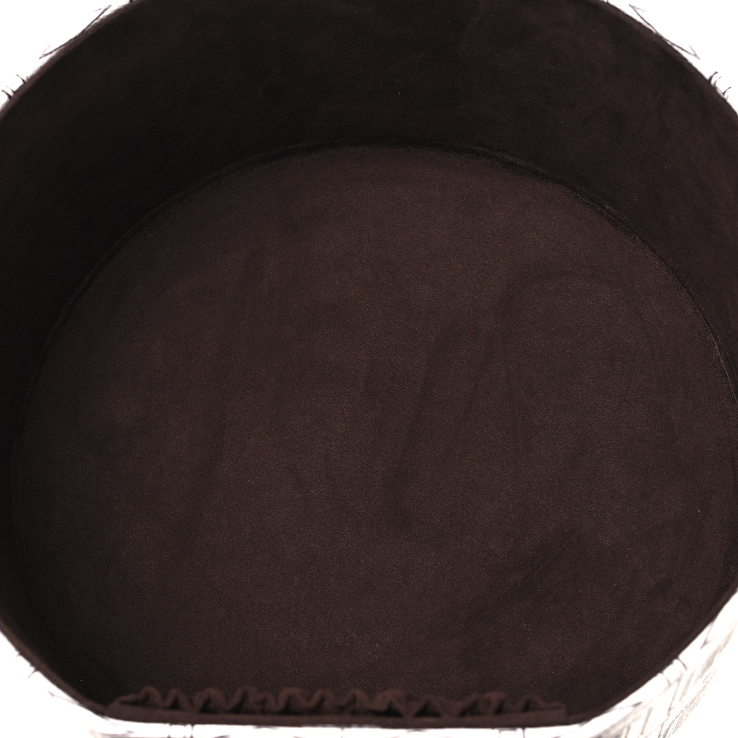 X FORNASETTI Calfskin Architettura Petite Boite Chapeau White Black