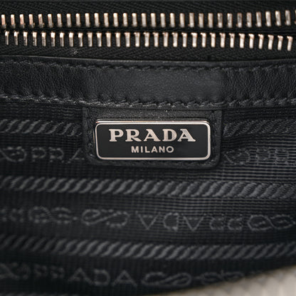 Prada Saffiano Travel Small Brique Top Handle Crossbody Bag Black 6 of 12