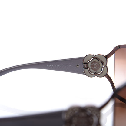 Chanel Swarovski Crystal Camellia CC Sunglasses 4164-B Bronze 6 of 7