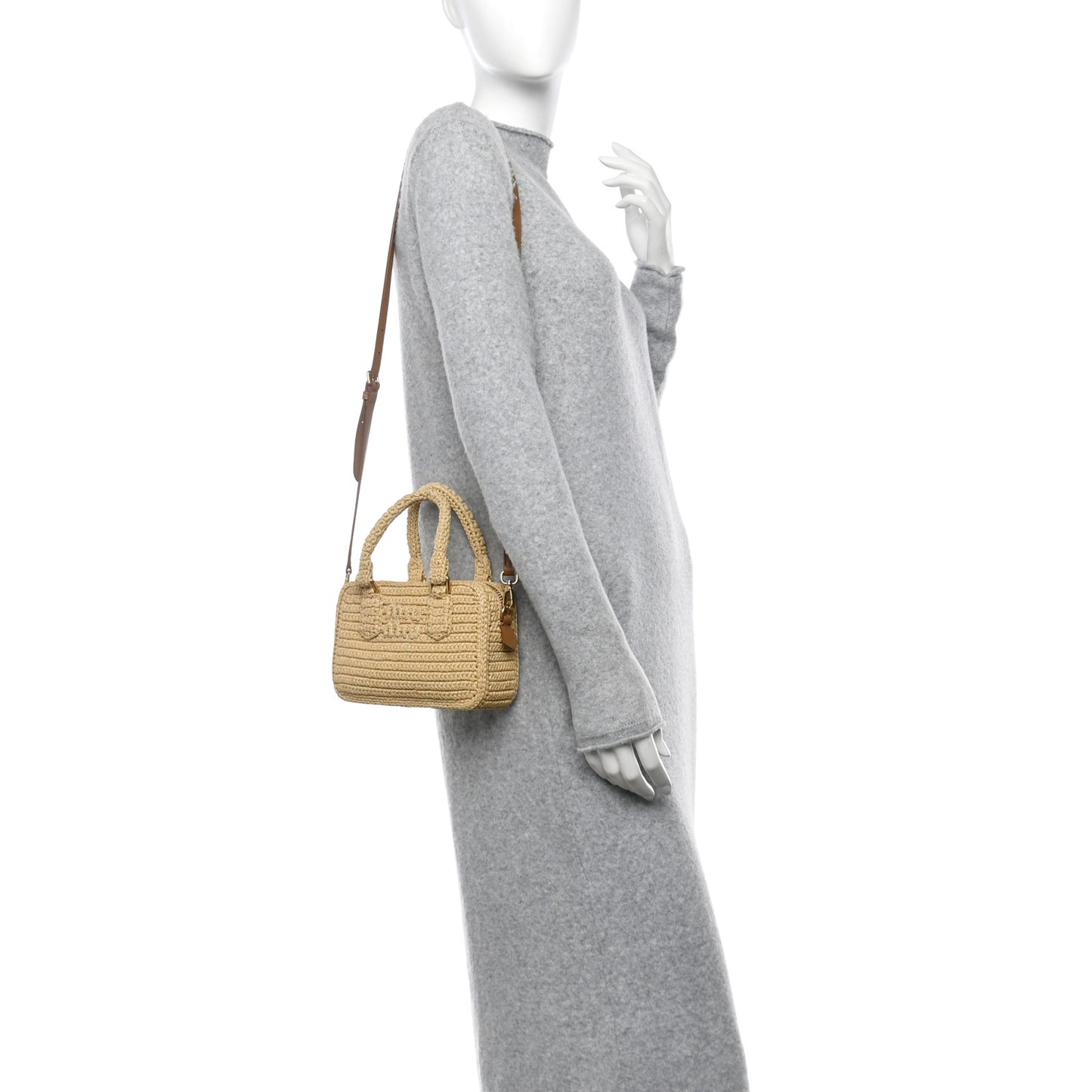 Crochet Calfskin S Narrow Arcadie Natural