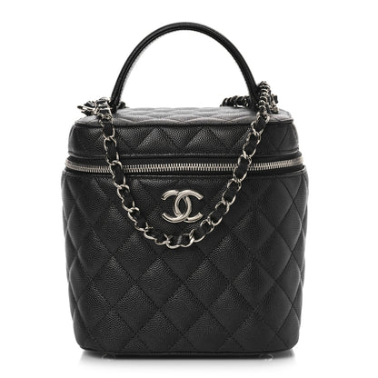 Chanel Caviar Quilted Small Top Handle Vanity Case With Chain Black 1 of 8