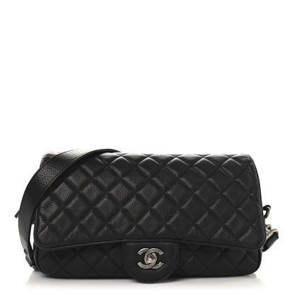 Chanel Grained Calfskin Quilted Medium Casual Rock Flap Black 1 of 10