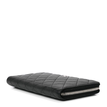 Chanel Caviar Quilted Large Zip Around Organizer Wallet Black 11 of 14