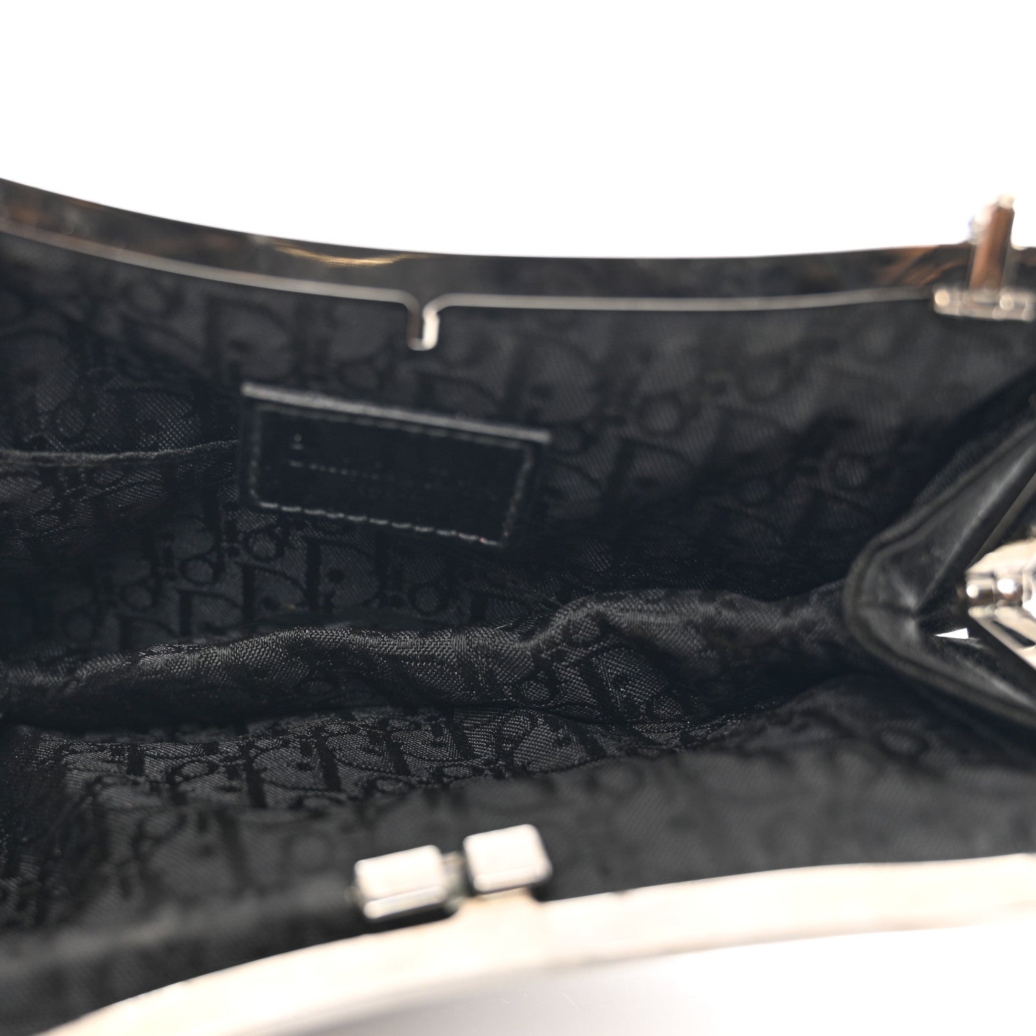 Christian Dior Satin Mini Frame Saddle Black 6 of 10