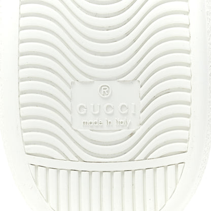 Gucci Calfskin Crocodile Web Womens Ace Sneakers 41 White Green 8 of 10