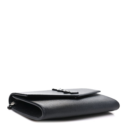 Saint Laurent Grain de Poudre Uptown Chain Wallet Black 4 of 10