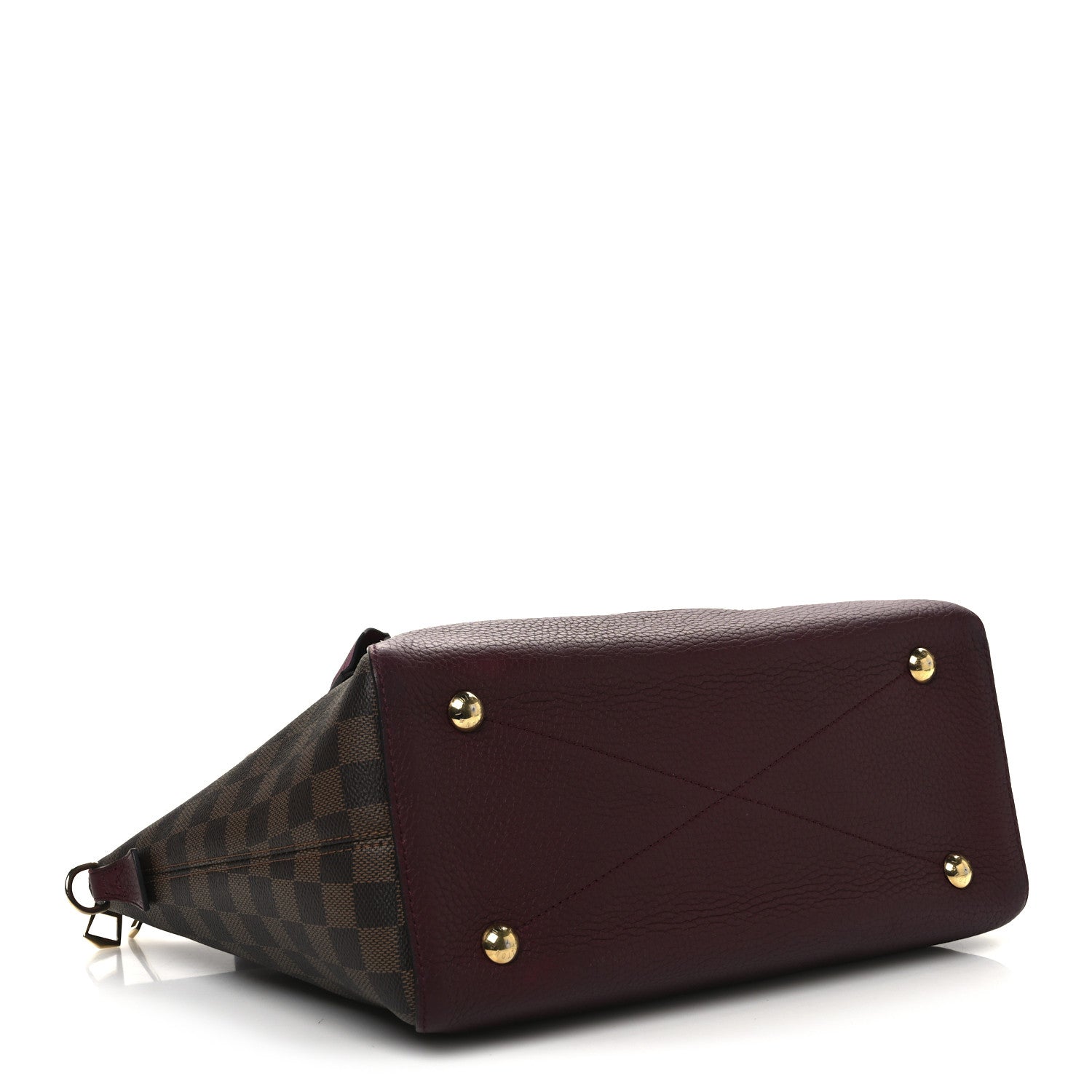 Louis Vuitton Damier Ebene Cuir Taurillon Hyde Park Fuchsia 4 of 8