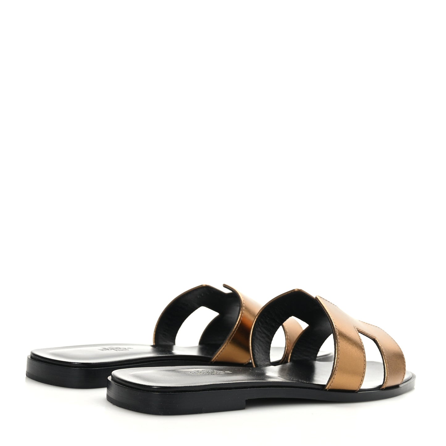 Metallic Nappa Oran Sandals 39 Vert Bronze