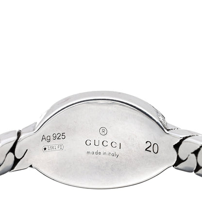 Gucci Sterling Silver Enamel Interlocking G Chain Ring 60 9 Black 4 of 4