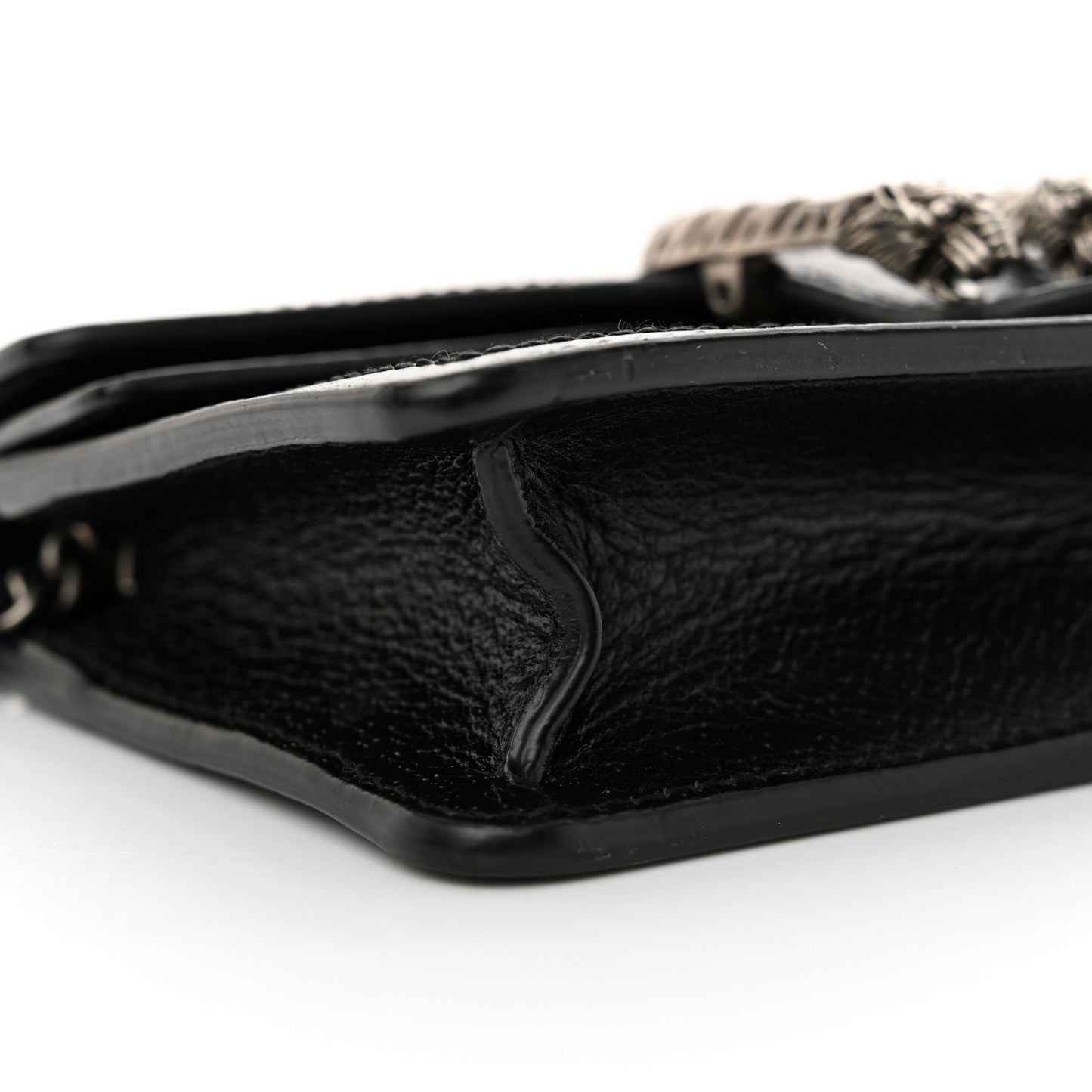 Jacquard Black Denim GG Monogram Super Mini Dionysus Shoulder Bag Black Ivory