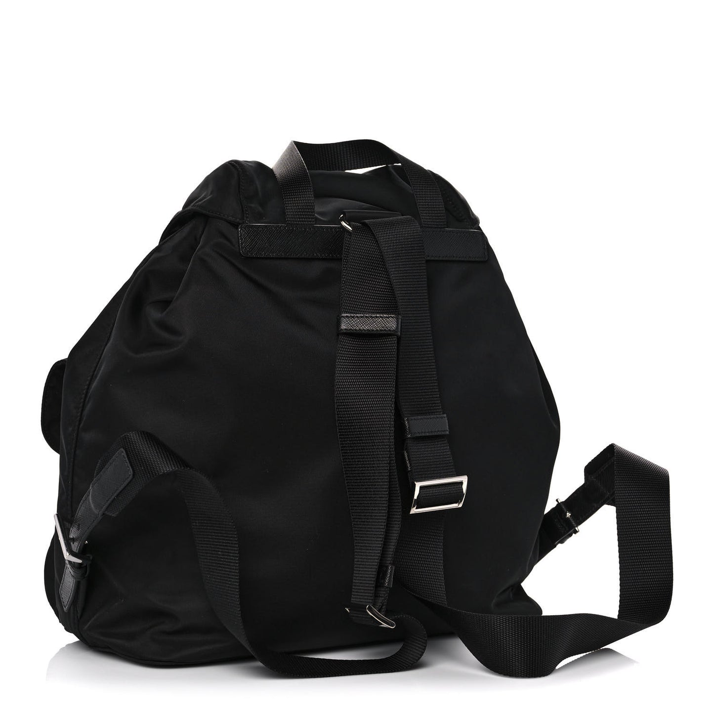 Tessuto Nylon Saffiano Medium Backpack Black