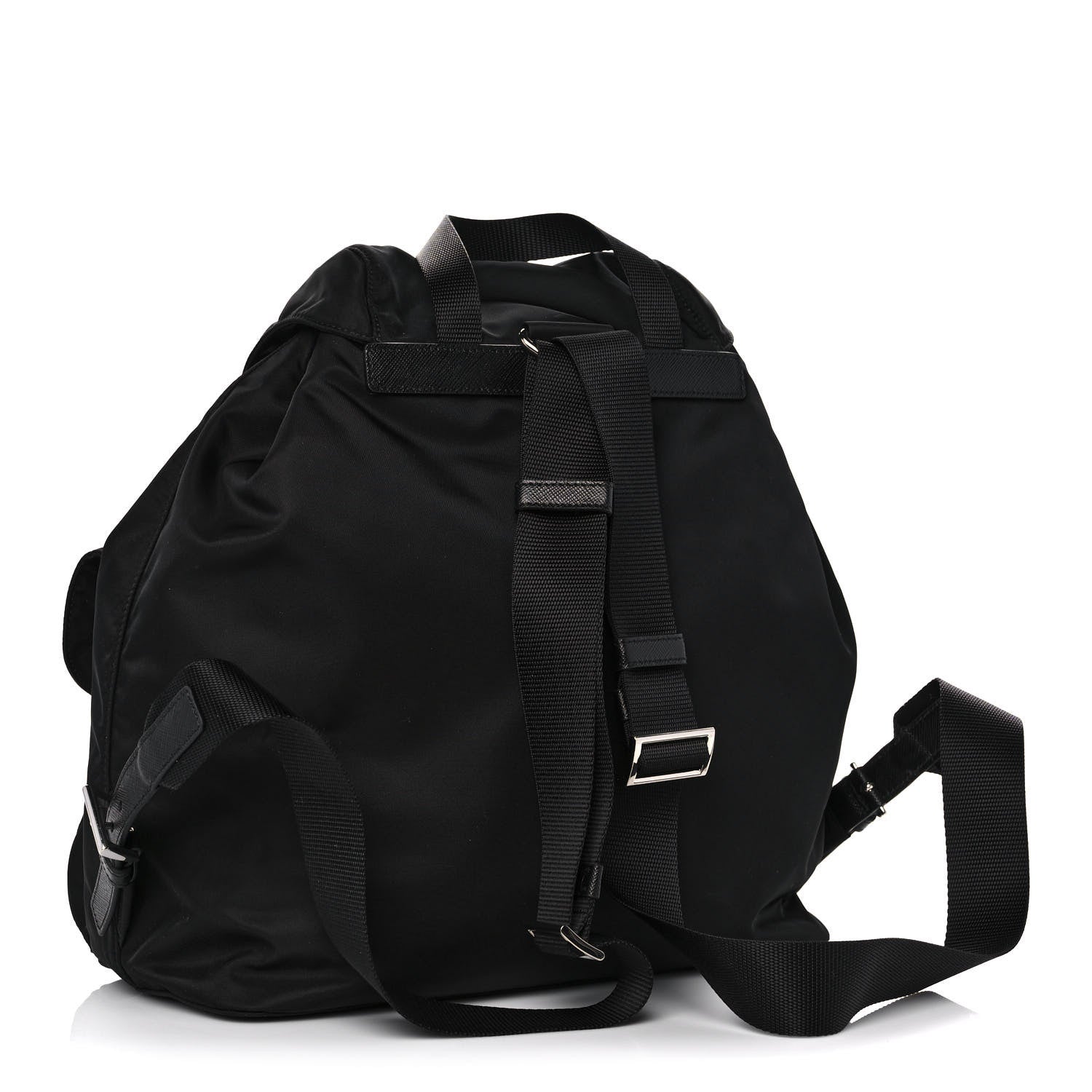 Prada Tessuto Nylon Saffiano Medium Backpack Black 4 of 16