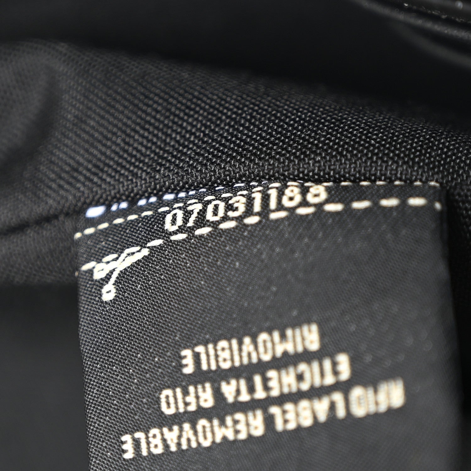 Fendi Glazed Fabric Vitello Century FF 1974 Stamp Patch Large Flat Pouch Mogano Panna Black 8 of 8