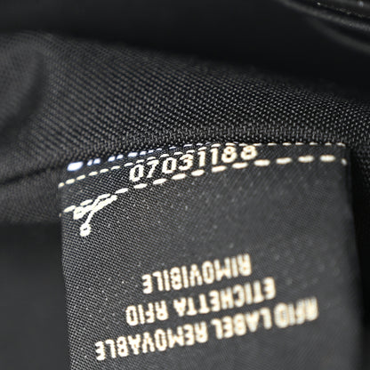 Fendi Glazed Fabric Vitello Century FF 1974 Stamp Patch Large Flat Pouch Mogano Panna Black 8 of 8