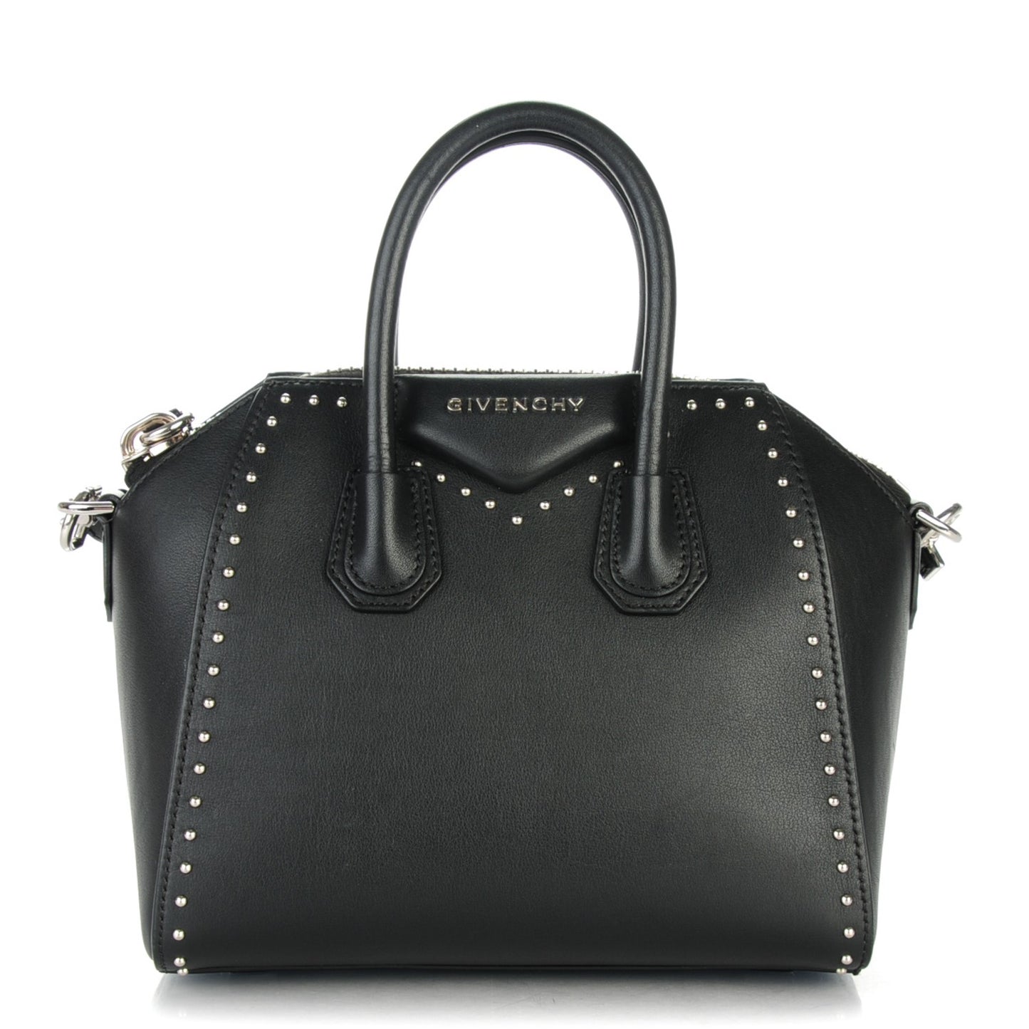 Smooth Calfskin Mini Studded Antigona Black