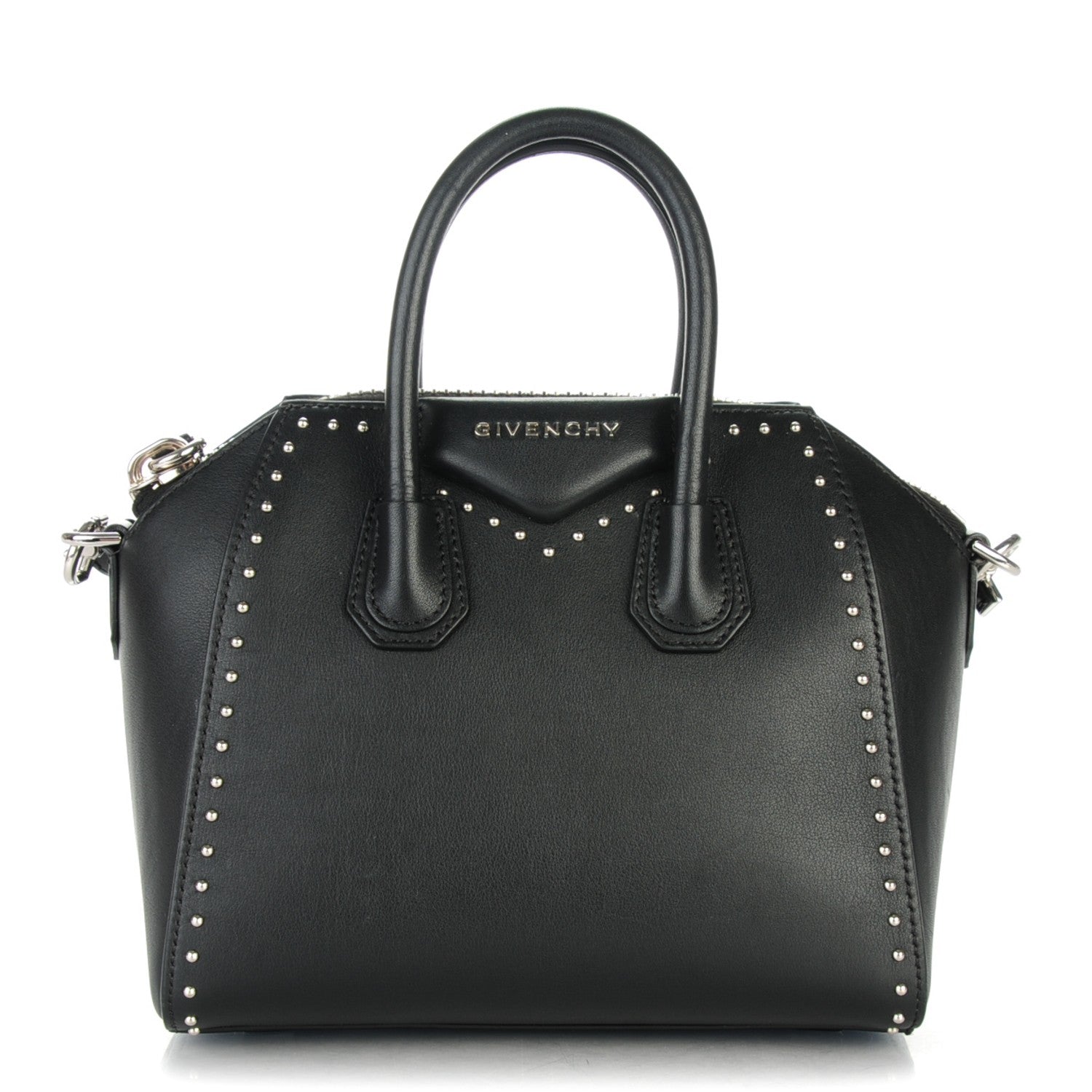Givenchy Smooth Calfskin Mini Studded Antigona Black 1 of 7