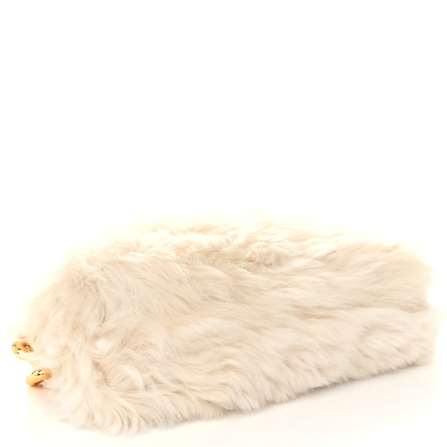 Shearling Lambskin The Pouch Chain White