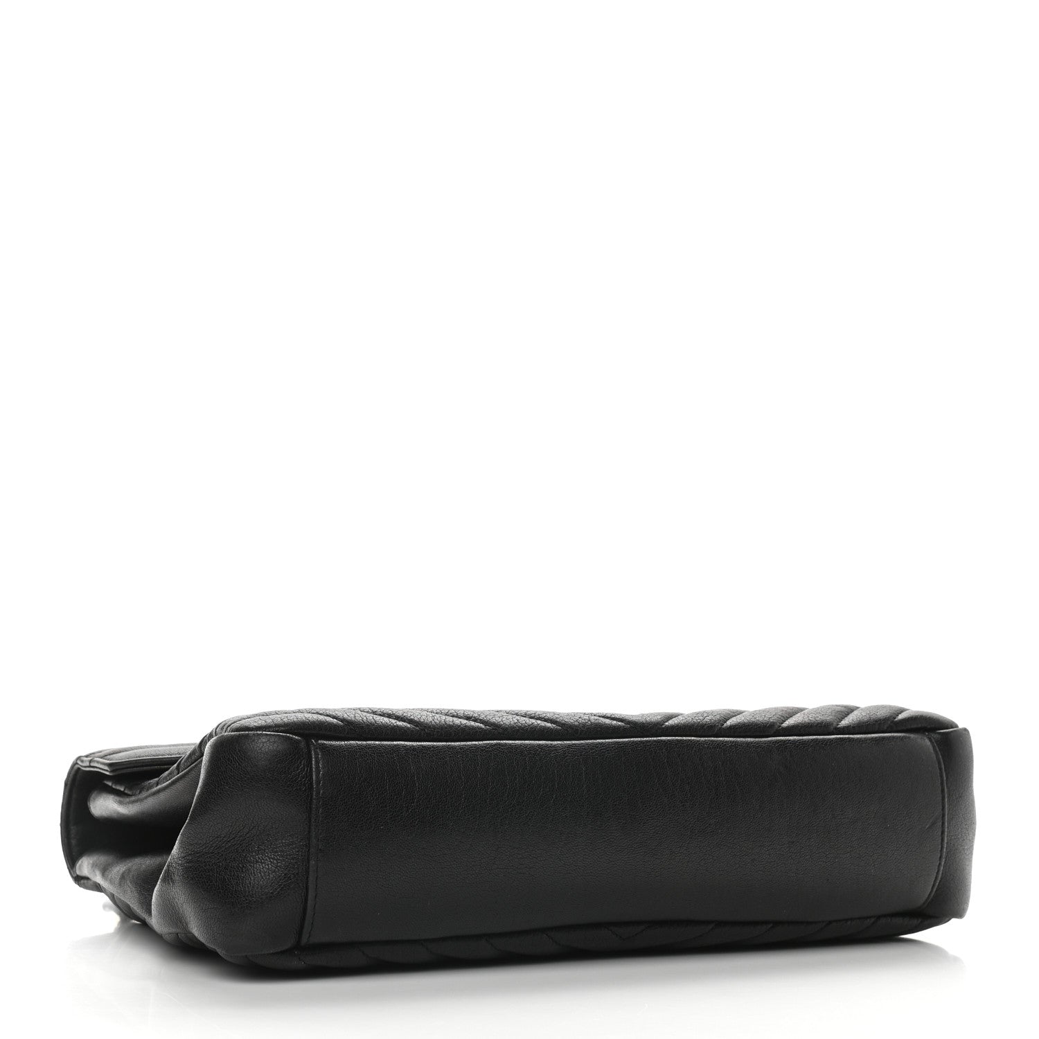 Saint Laurent Sheepskin Matelasse Chevron Monogram Large College Satchel Black 4 of 11