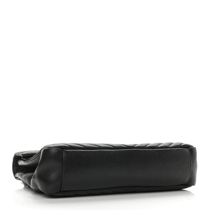 Saint Laurent Sheepskin Matelasse Chevron Monogram Large College Satchel Black 4 of 11