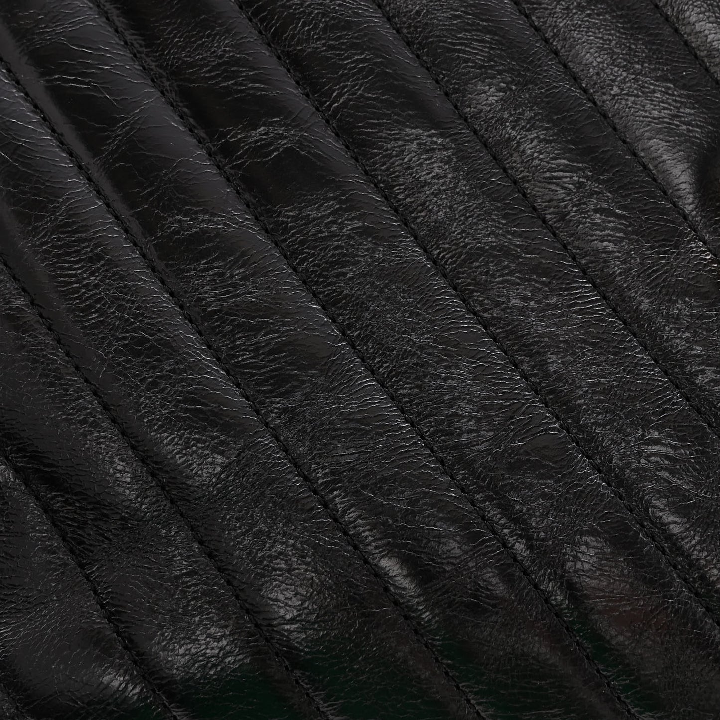 Calfskin Chevron Quilted Medium Coco Handle Flap Black