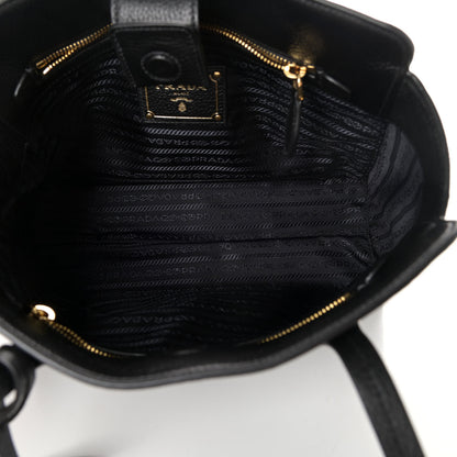 Prada Vitello Daino Shopping Tote Black 5 of 9