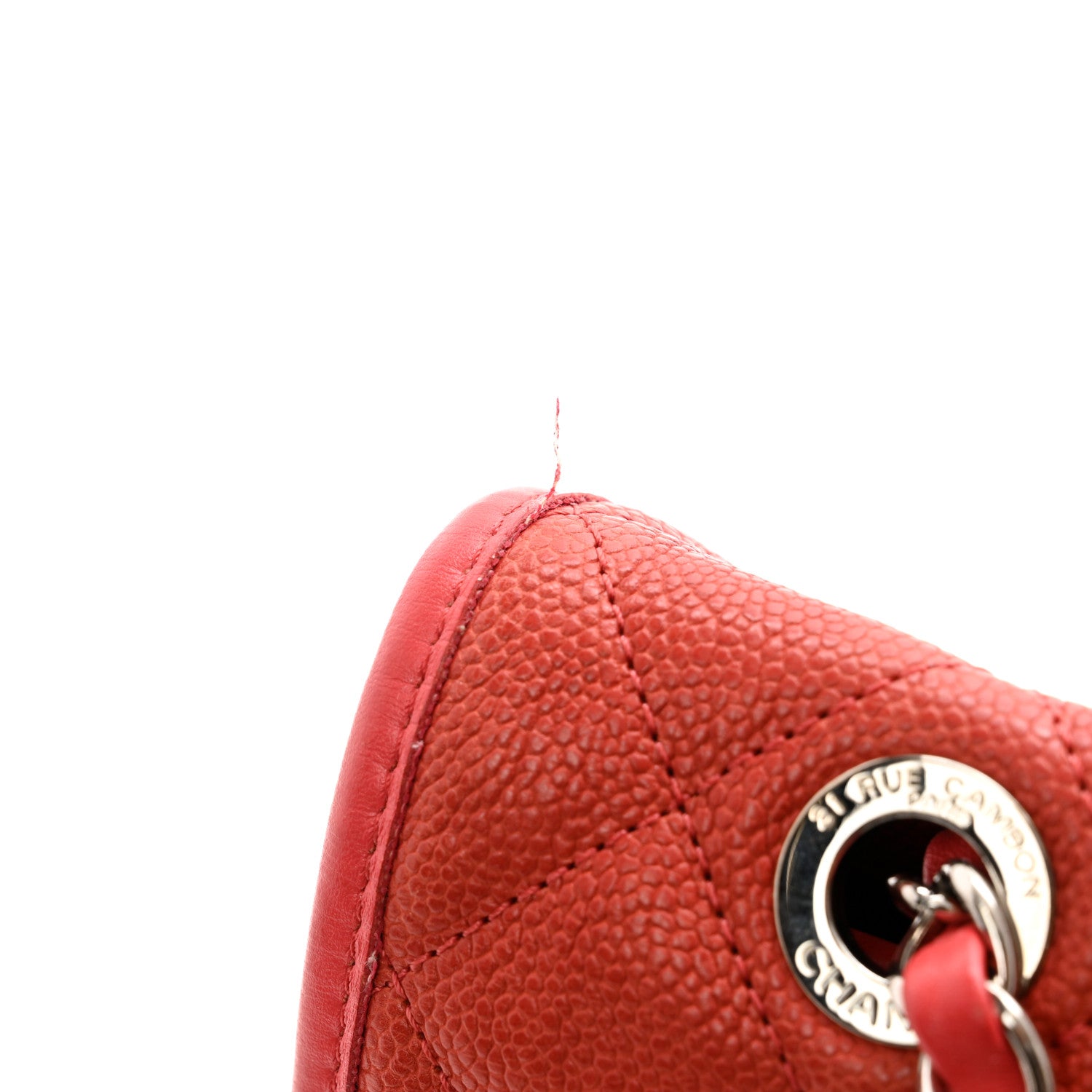 Chanel Caviar Quilted Medium French Riviera Flap Red 12 of 13