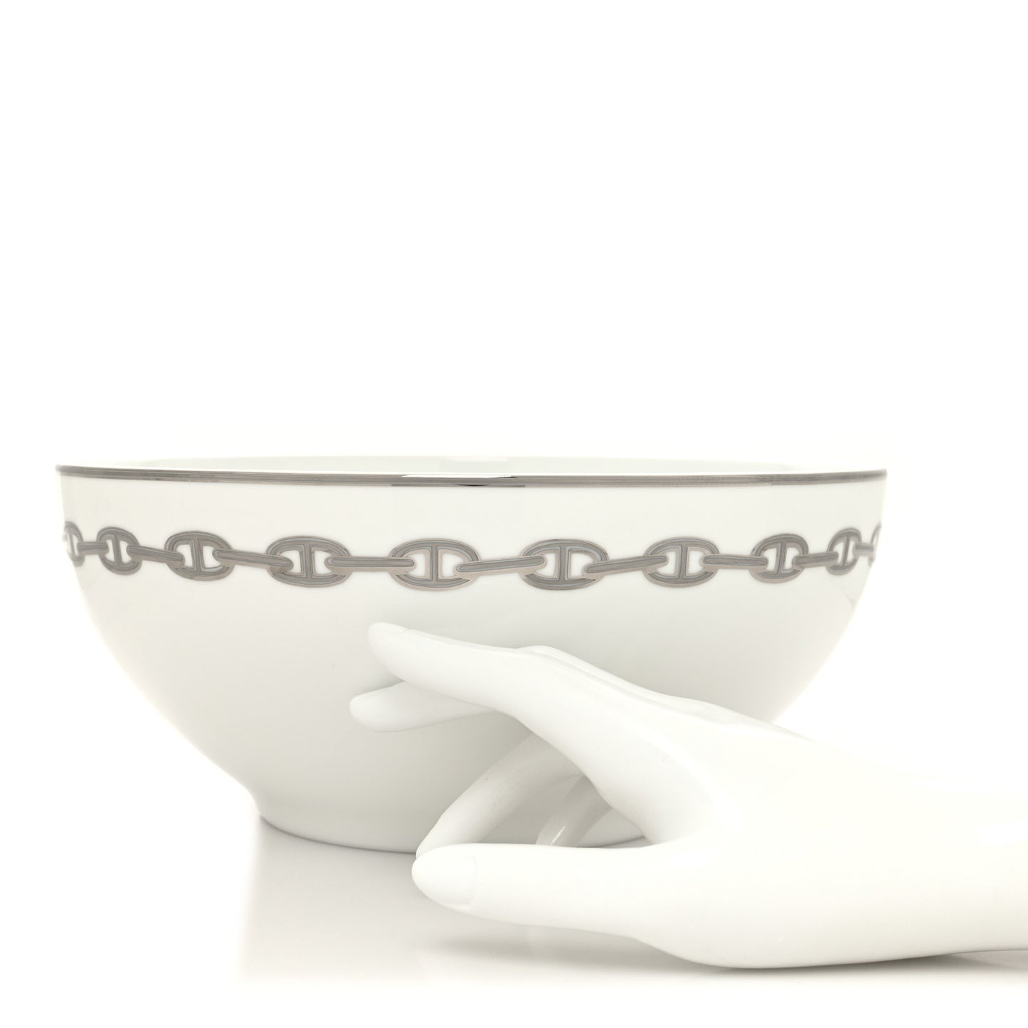 Porcelain Chaine d'Ancre Salad Bowl Platinum