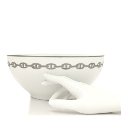 Hermes Porcelain Chaine d'Ancre Salad Bowl Platinum 2 of 8