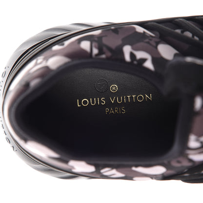 Louis Vuitton Neoprene Mesh Rubber Monogram Camo Fastlane Low Sneakers 9.5 Black 5 of 8
