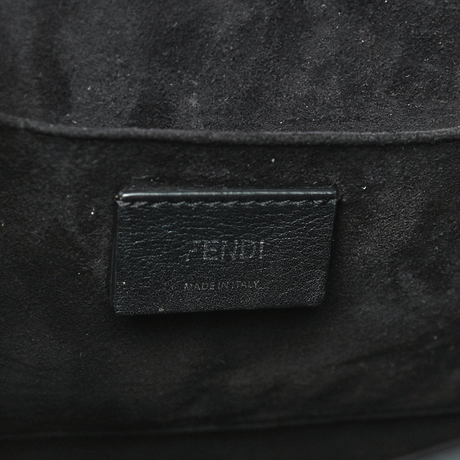 Fendi Vitello Century Velvet F is Fendi FF Kan I Shoulder Bag Black Tobacco 6 of 16
