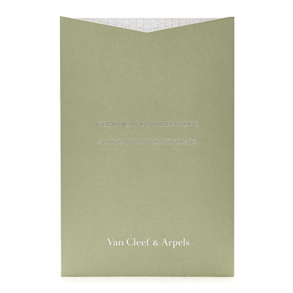 Van Cleef & Arpels 18K White Gold Diamond Celadon Green Sevres Porcelain Vintage Alhambra Pendant Necklace 5 of 5