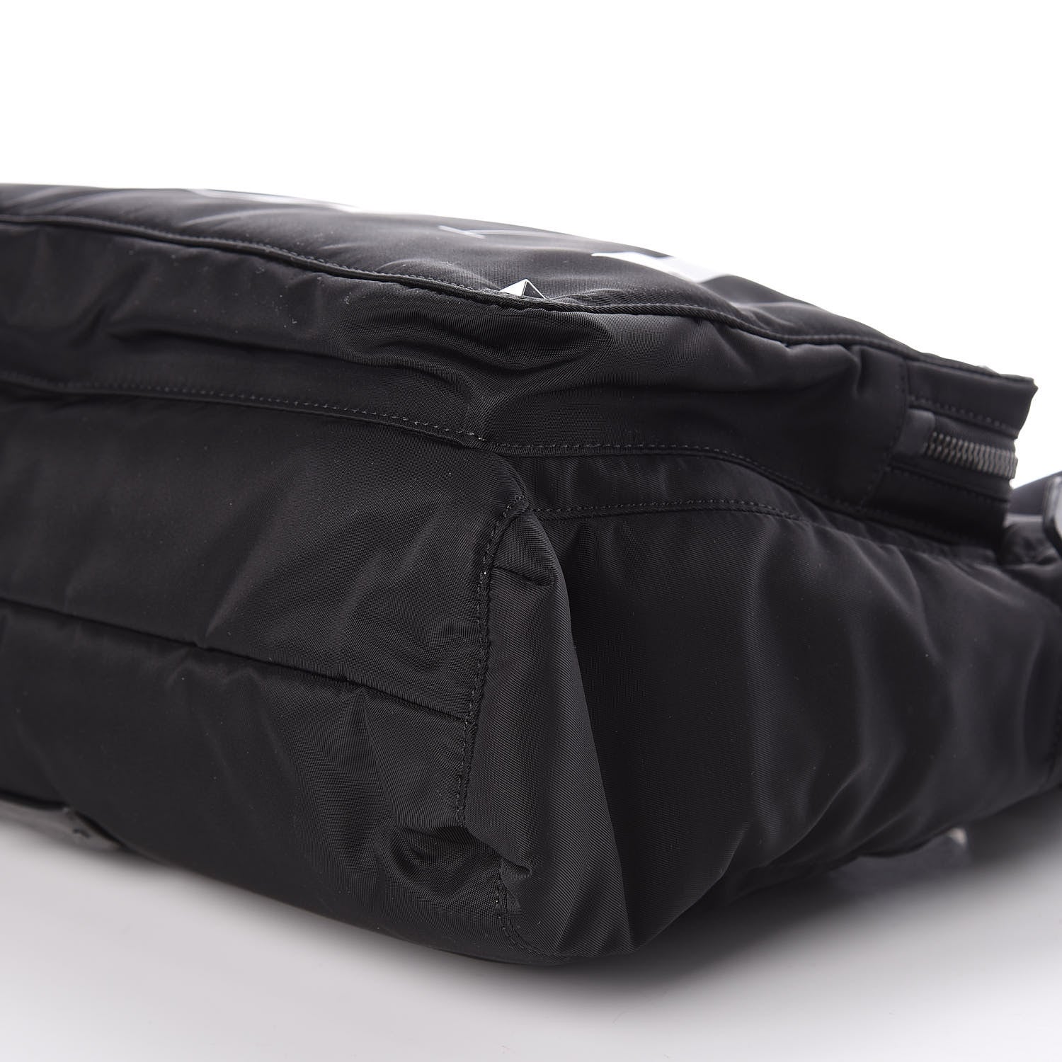 Valentino Garavani Nylon Mens VLTN Padded Messenger Bag Black 9 of 9
