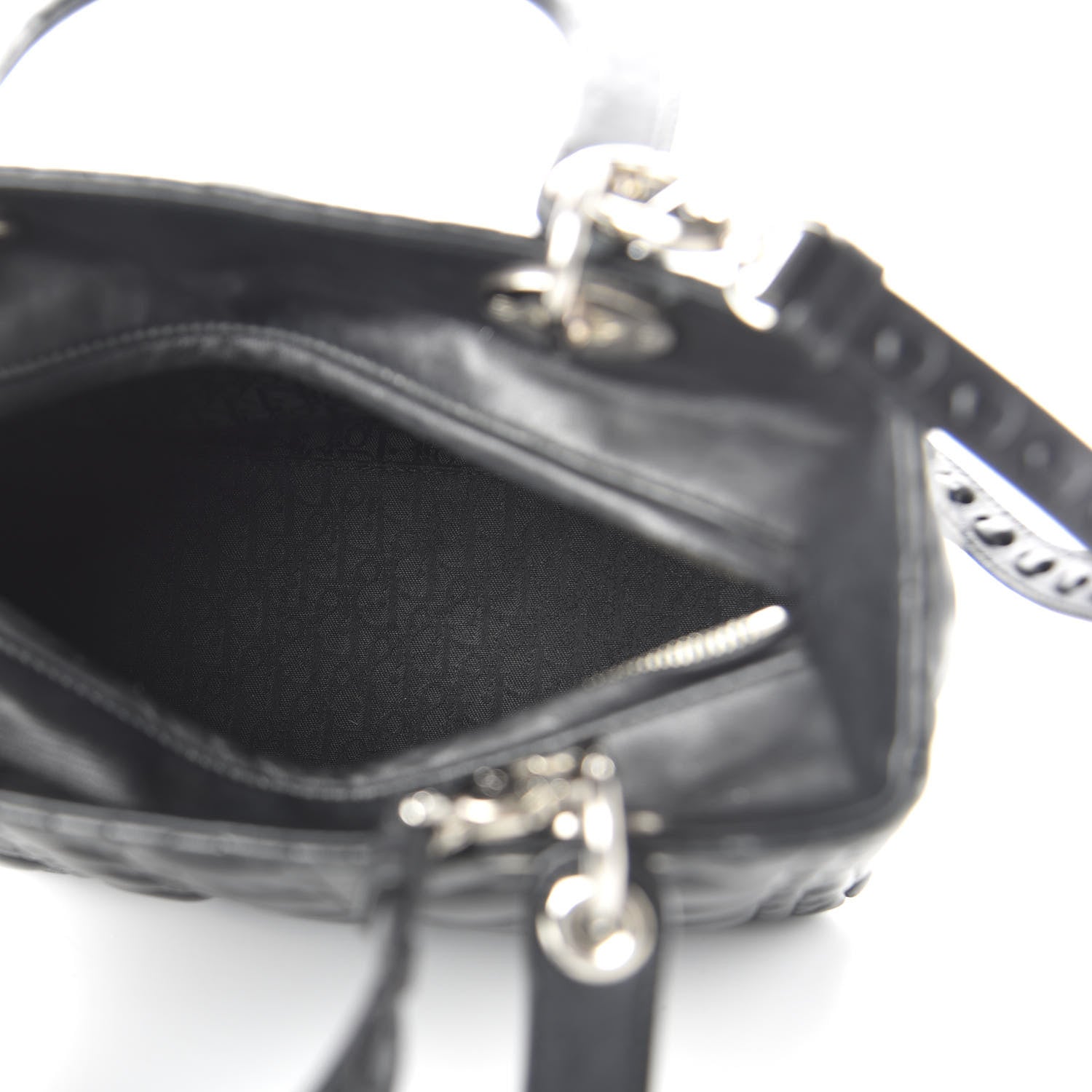 Christian Dior Lambskin Cannage Medium Whipstitch Lady Dior Black 5 of 9