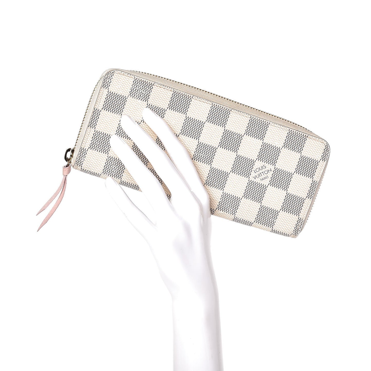 Damier Azur Clemence Wallet Rose Ballerine